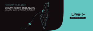 Siinda Israel Executive Insights program banner for 2022 including live logo and dates February 13-15, 2022